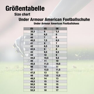 Under Armour Hammer MC Mid American Football Rasenschuhe - schwarz Gr.9 US