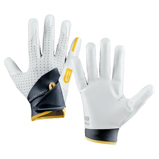 Grip Boost Stealth 5.0 Dual Color American Football Receiver Handschuhe - weiß/gold Gr.S