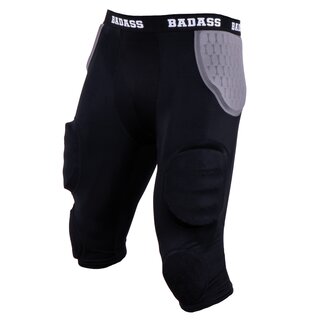 BADASS Power 7-Pad Girdle, Padded Underpants - black/grey 