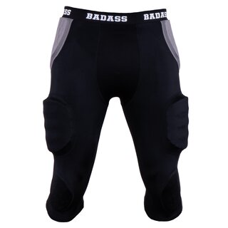 BADASS Power 7-Pad Girdle, Padded Underpants - black/grey size YL