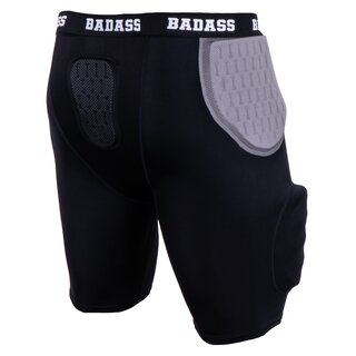 BADASS POWER 5-Pad Girdle, 5 Pad Underpants - black/grey size YL