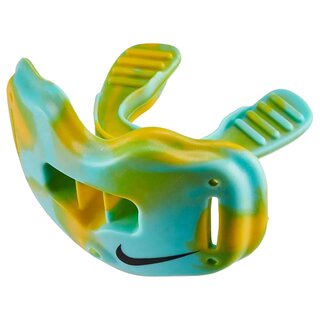 Nike Alpha Lip Protector Mouthguard + quick release Strap - turquoise yellow