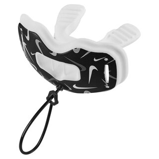 Nike Alpha Lip Protector Mouthguard + quick release Strap - white-grey