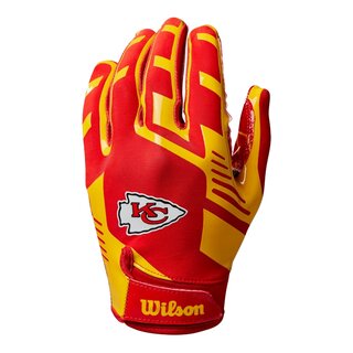 Wilson NFL Stretch Fit Adult Receiver Gloves - Team Kansas City Chiefs