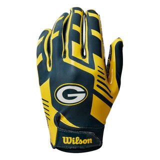 Kopie von Wilson NFL Stretch Fit Adult Receiver Gloves - Team Green Bay Packers