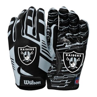 Wilson NFL Stretch Fit Adult Receiver Gloves - Team Las Vegas Raiders