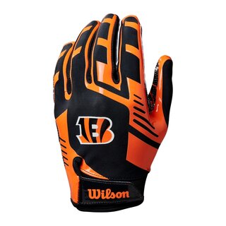 Wilson NFL Stretch Fit Adult Receiver Handschuhe - Team Cincinnati Bengals