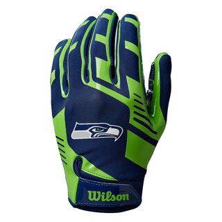 Wilson NFL Stretch Fit Adult Receiver Gloves - Team Seattle Seahawks