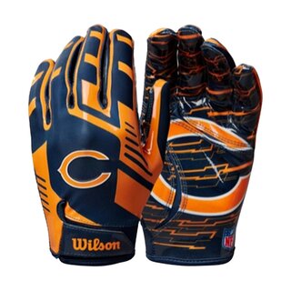 Wilson NFL Stretch Fit Adult Receiver Gloves - Team Chicago Bears