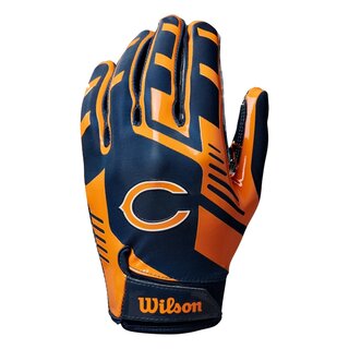Wilson NFL Stretch Fit Adult Receiver Gloves - Team Chicago Bears