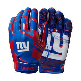 Wilson NFL Stretch Fit Adult Receiver Gloves - Team New York Giants