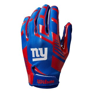 Wilson NFL Stretch Fit Adult Receiver Gloves - Team New York Giants
