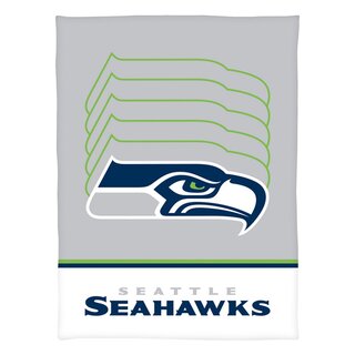 NFL Wellsoft fleece blanket 150cm x 200cm - Seattle Seahawks logo
