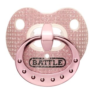 BATTLE Oxygen Mouthguard with Lipshield Diamonds Binky - pink