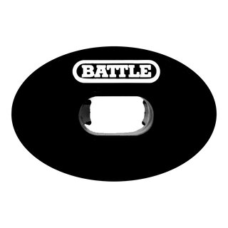 BATTLE Oxygen Convertible Strap Football Mouthguard + Lip Protector, Senior - Black