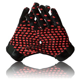 Full Force Snake American Football Receiver Gloves red S