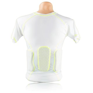 Active Athletics Honeycomb 3 Pad Shirt with rib padding, white