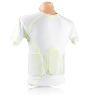 Active Athletics Honeycomb 3 Pad Shirt with rib padding, white S