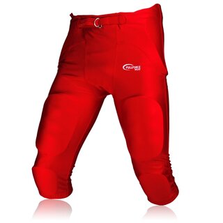 Full Force Football Gamepants Crusher with 7 Integrated Pads - red size L