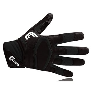 Cutters S451 REV PRO 2.0 American Football Receiver Handschuh, Solid schwarz M