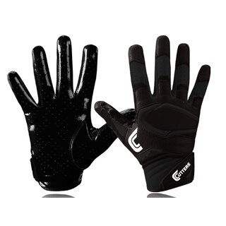 Cutters S451 REV PRO 2.0 American Football Receiver Handschuh, Solid schwarz L