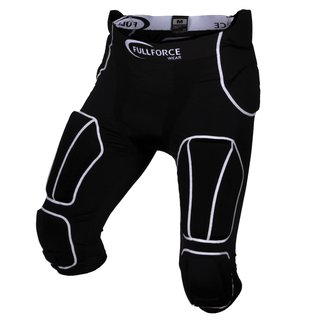 Full Force football 7-pocket pants with 7 pads sewn into the pants, black S