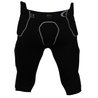 Full Force football 7-pocket pants with 7 pads sewn into the pants, black 2XL
