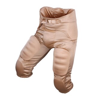 Full Force Football Gamepants Crusher with 7 Integrated Pads - vegas gold size M