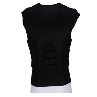 Full Force Wear 3 Pad Shirt mit Rippenpolsterung, schwarz