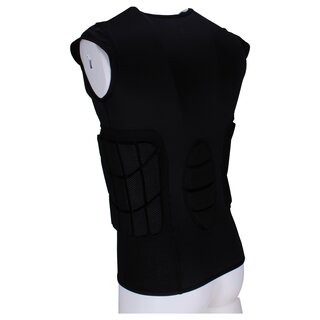 Full Force Wear 3 Pad Shirt mit Rippenpolsterung - schwarz Gr. 2XL