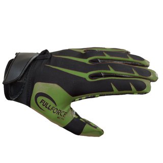 Full Force Snake American Football Receiver Gloves green S