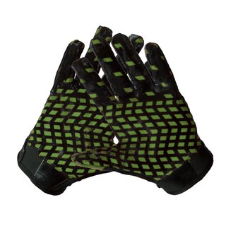 Full Force Snake American Football Receiver Gloves green S