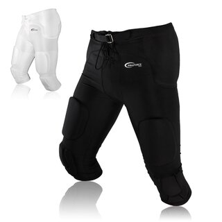 Full Force Football Gamepants with 7 integrated pads All in One, black