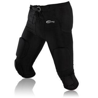 Full Force Football Gamepants with 7 integrated pads All in One, black