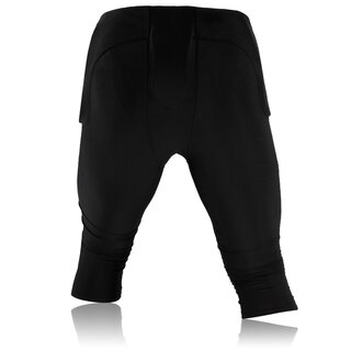Full Force American Football Gamehose Stretch mit integrierten 7 Pocket Pad All in One - schwarz Gr. S
