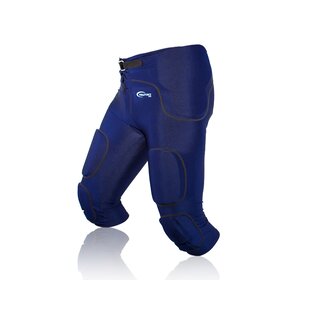 Full Force American Football Gamehose Stretch mit integrierten 7 Pocket Pad All in One - navy Gr. YXS