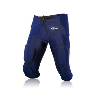 Full Force American Football Gamehose Stretch mit integrierten 7 Pocket Pad All in One - navy Gr. S