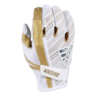 adidas adizero 5-star 6.0 American Football Receiver Handschuhe - wei/gold Gr. 2XL