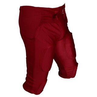 Active Athletics American Football Hose 7 Pad All in One Gamepants - rot Gr. S