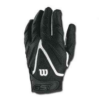 Wilson GST Big Skill American Football leicht gepolsterte Receiver Handschuhe - schwarz Gr. M