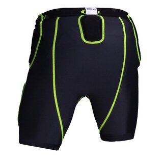 Full Force American Football Underpants Shocc Lite 5 Pocket Pad - Black / Neon Green