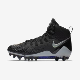 Nike Force Savage Pro American Football turf shoes - black/silver Size 9 US