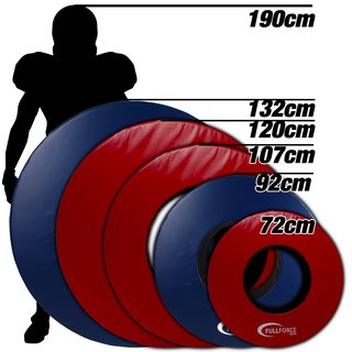 Full Force Premium Tackle Loop - schwarz/rot, Size 4,  107 cm