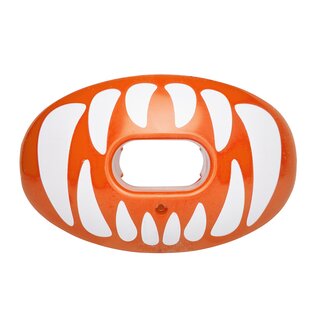 BATTLE Predator Oxygen Football Mouthguard with Lip Protection, Senior orange/white