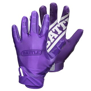 BATTLE Double Threat American Football Receiver Gloves purple 2XL
