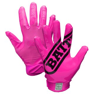 BATTLE Double Threat American Football Receiver Handschuhe - pink Gr. XL