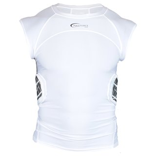 Full Force HYPE 3 pad shirt with rib padding, white size 2XL
