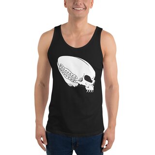 American Sports American Football Fanshirt, Tank Shirt Alien Skull black S