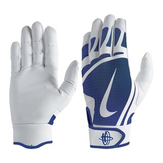 Nike Huarache Edge Baseball Handschuhe, Batting Gloves - royal/wei Gr. S