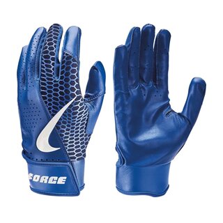 Nike Force Edge Leder Baseball Handschuhe, Batting Gloves - royal Gr. S
